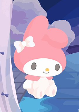 My Melody in a Dreamy Night Landscape
