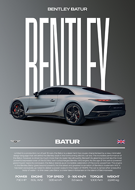 Bentley Batur Car Poster