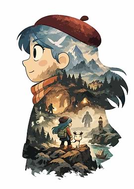 Hilda and Twig in a Magical Landscape