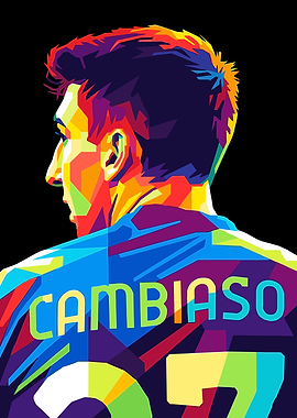 Esteban Cambiasso Pop Art Portrait