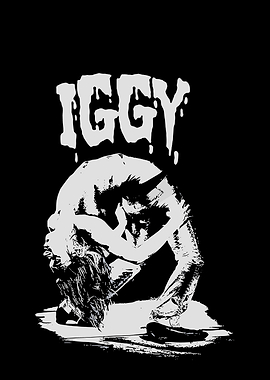 Iggy Pop distressed graphic