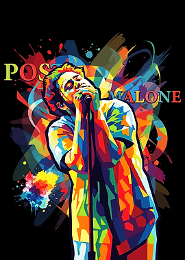 Post Malone Pop Art Portrait