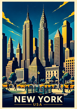New York City Skyline Art