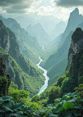 Misty Mountain Valley River