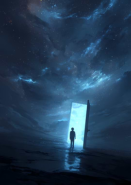 Man Enters Cosmic Portal