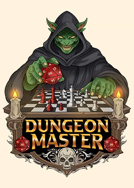 Goblin Dungeon Master Playing Chess
