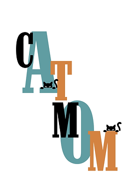 Cat Mom Text Art