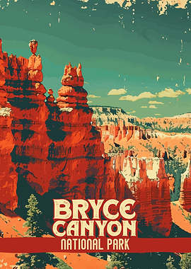 Bryce Canyon National Park Vintage Poster