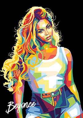 Beyonce Pop Art Portrait
