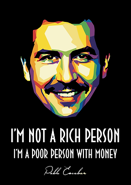 Pablo Escobar Pop Art Portrait