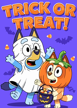 Bluey and Bingo Halloween Trick or Treat