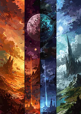 Four Seasons Alien Landscapes