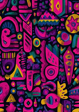 Vibrant Abstract Geometric Pattern