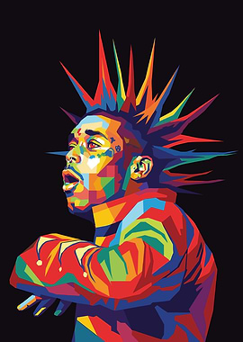 Colorful Portrait of Lil Uzi Vert