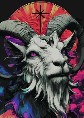 Baphomet with Occult Symbol