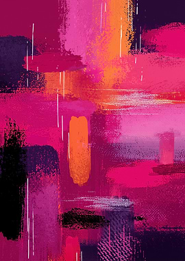 Vibrant Abstract Brushstrokes