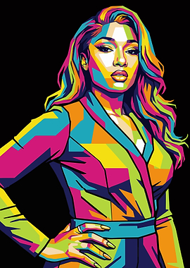 Megan Thee Stallion Pop Art Portrait