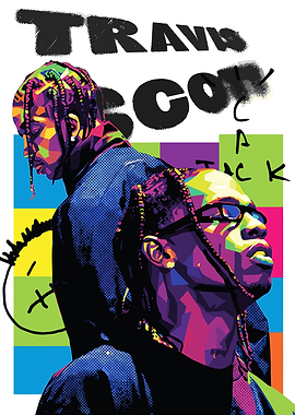 Travis Scott Pop Art Portrait