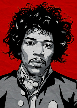 Jimi Hendrix Pop Art Portrait