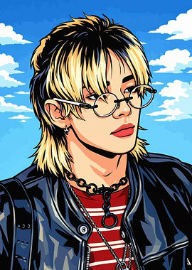 Anime Style Portrait of a Stylish Person