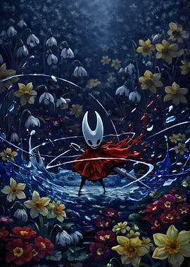 Hornet in a Floral Garden