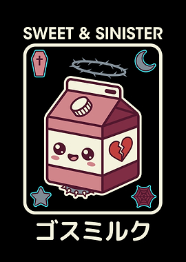Kawaii Gothic Milk Carton