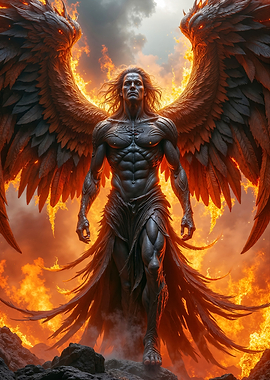 Fiery Angelic Warrior