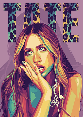 Pop Art Portrait of Tate McRae