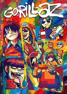Gorillaz Band Members Pop Art