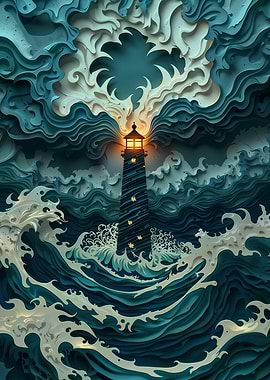 Lighthouse in a Storm