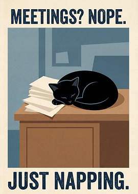 Cat Napping Instead of Meetings