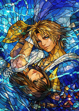 Final Fantasy X Stained Glass Art