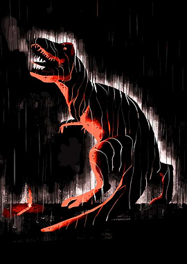Dinosaur in the Rain