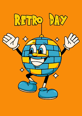 Retro Disco Ball Character