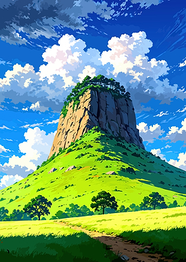 Anime Mountain Landscape