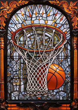 Stained Glass Basketball