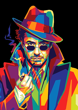 Robert Downey Jr. as Sherlock Holmes Pop Art