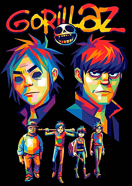 Gorillaz Band Pop Art
