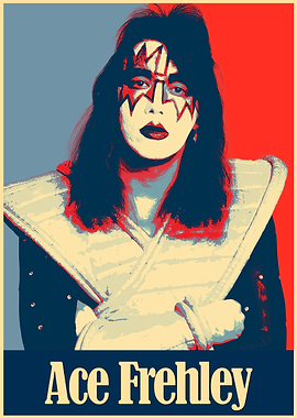 Ace Frehley Kiss Pop Art Poster