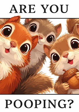 Cute Squirrels Asking 'Are You Pooping?'