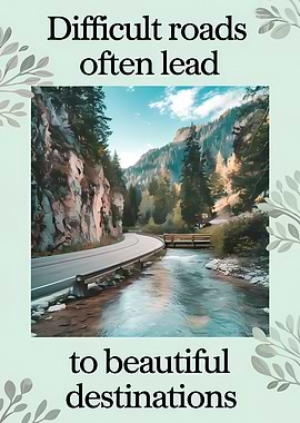 Inspirational Mountain Road and River