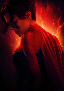 Supergirl in Red Cape sasha calle