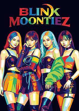 K-Pop Group 'BLINK MOONTIEZ' Pop Art