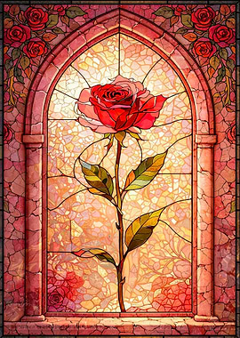 Stained Glass Rose Window