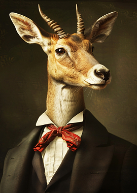 Dapper Gazelle in a Suit