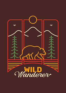 Wild Wanderer Bear in Nature