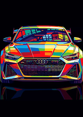 Colorful Audi RS6 Pop Art