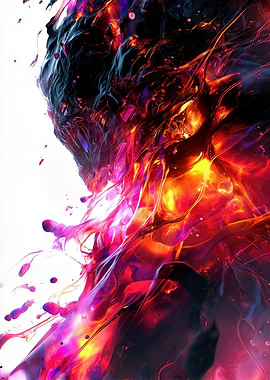 Fiery Abstract Creature