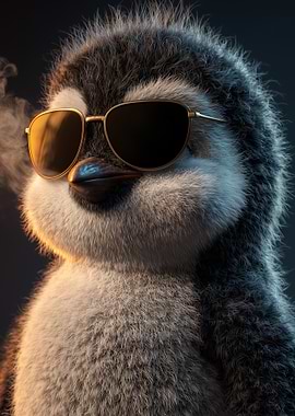 Cool Penguin Wearing Sunglasses