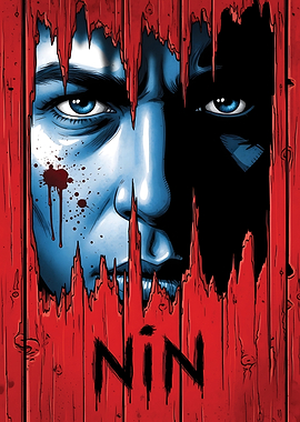 Creepy Face Peeking Through Wooden Slats